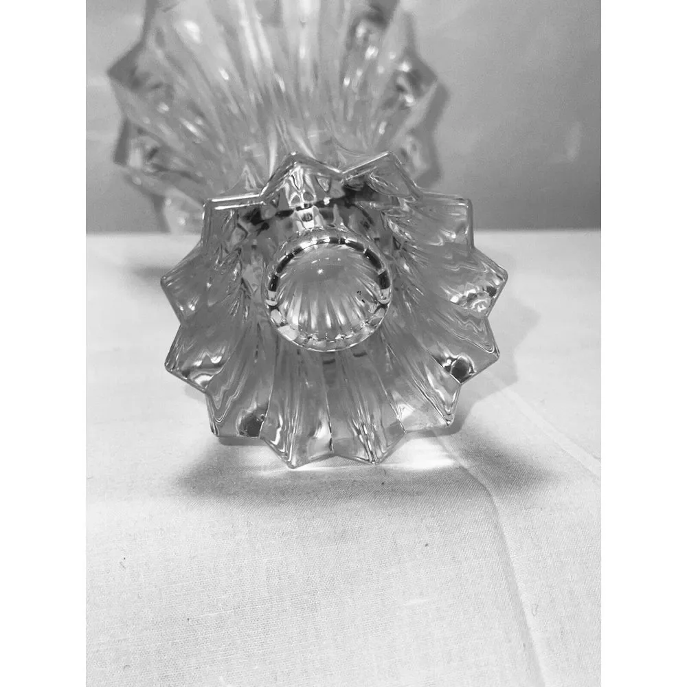 Riedel Accents Vivant Tyrol Crystal Fluted Vase Germany Signed Heavy 7